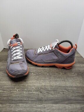 On Cloud Cloud Runner Women's Size 8 Gray Orange Running Sneakers Shoes